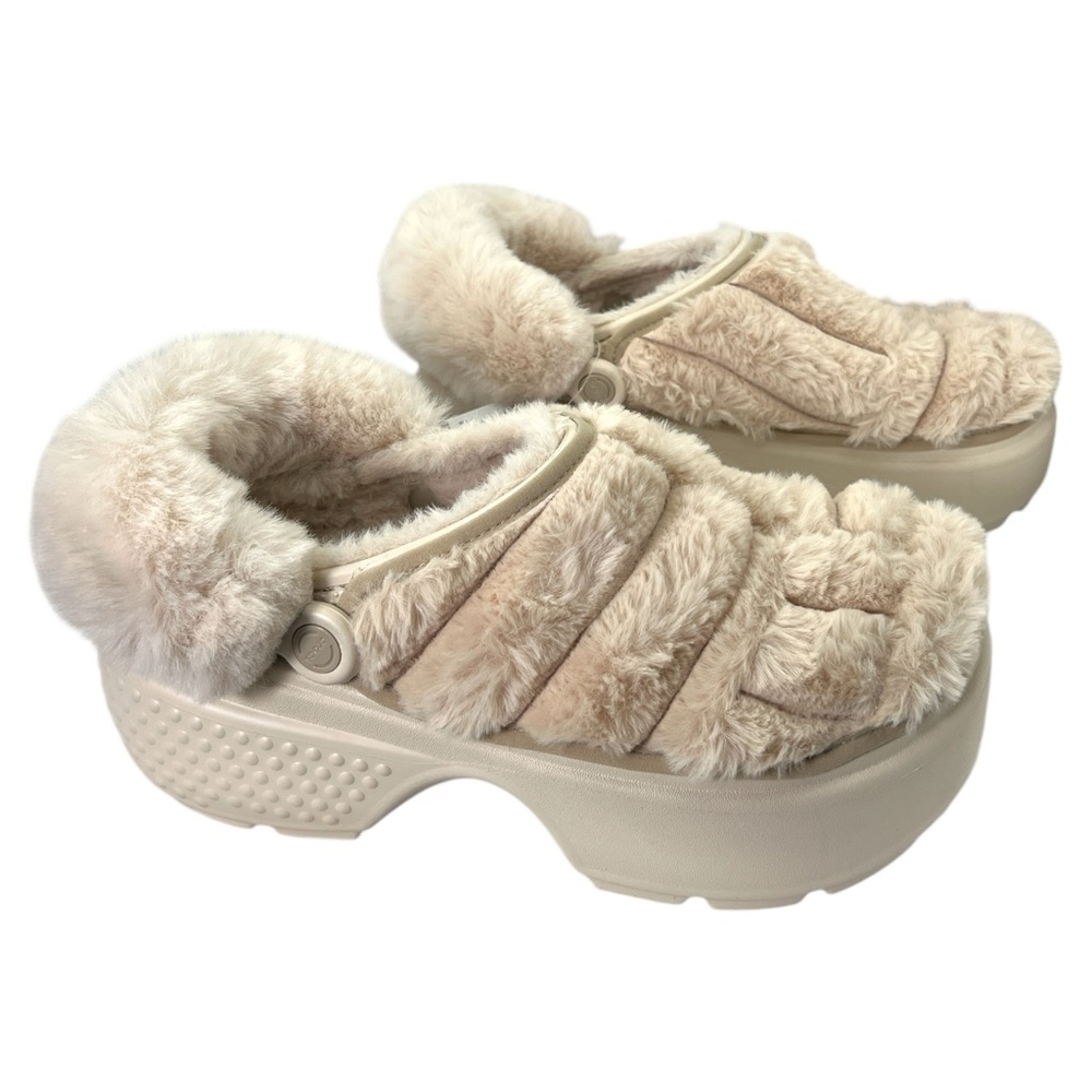 New CROCS Womens Stomp Quilted Clog 208938-160 Stucco Ivory US W 9-M 7 - Picture 4 of 9
